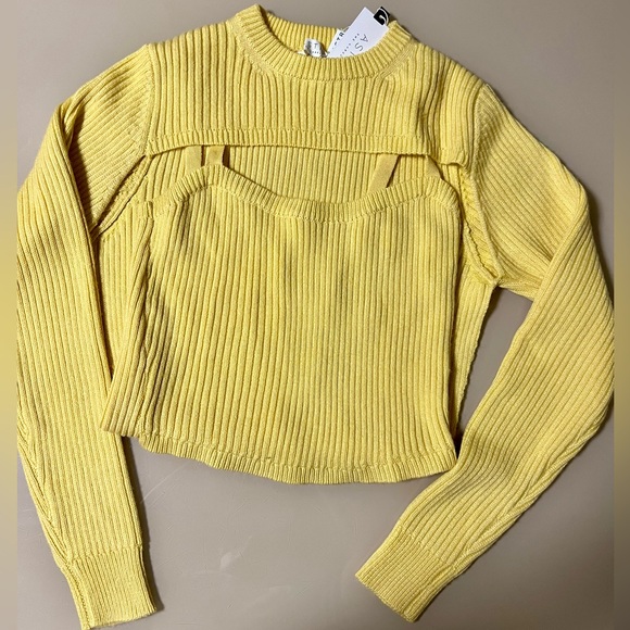 ASTR The Label Astoria Sweater Sunshine Yellow Size M. NWT - Picture 6 of 9